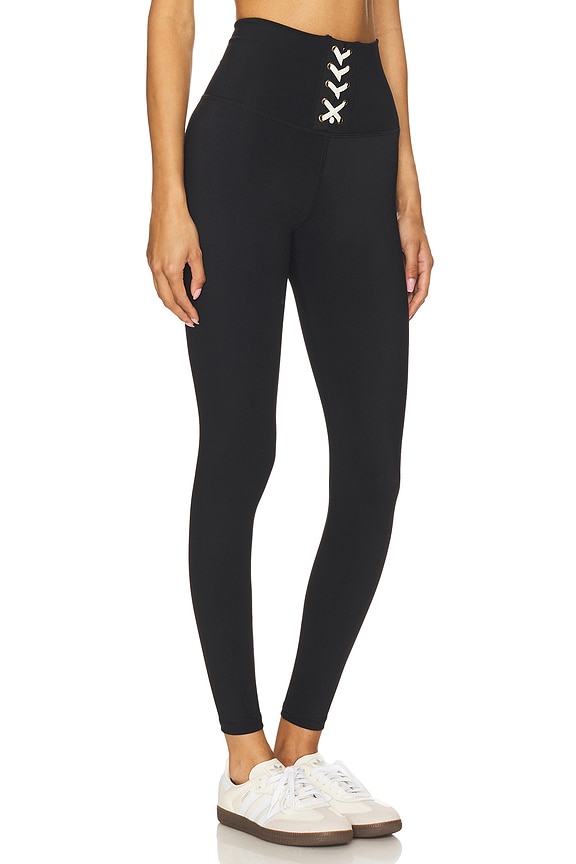 view 2 of 4 The Kennedy Ankle Legging in Black & Off White