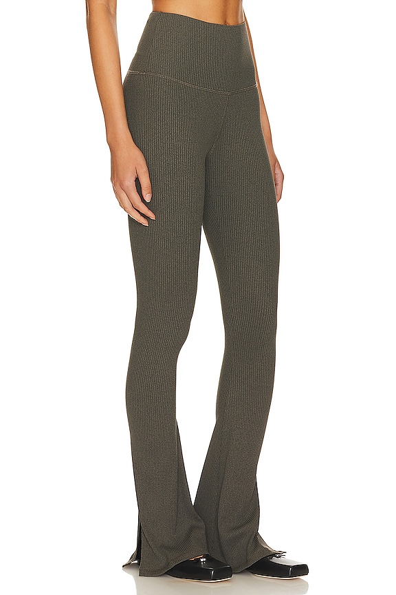 view 2 of 4 PANTALON FLARE THE BEAU in Steel Heather Rib