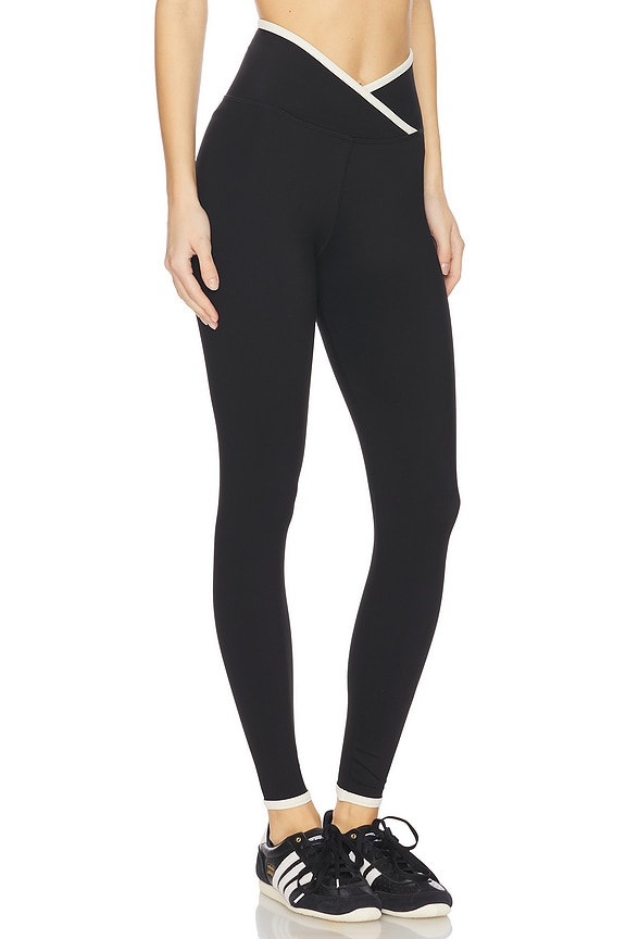view 2 of 6 The Rae Ankle Legging in Black & Shell