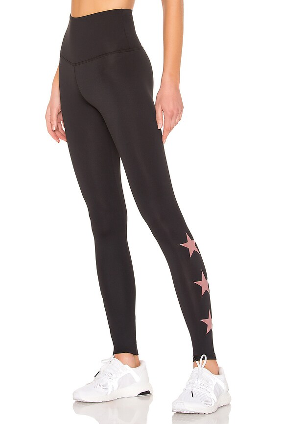 view 1 of 4 LEGGING TOBILLERO STAR in Black & Rose Gold