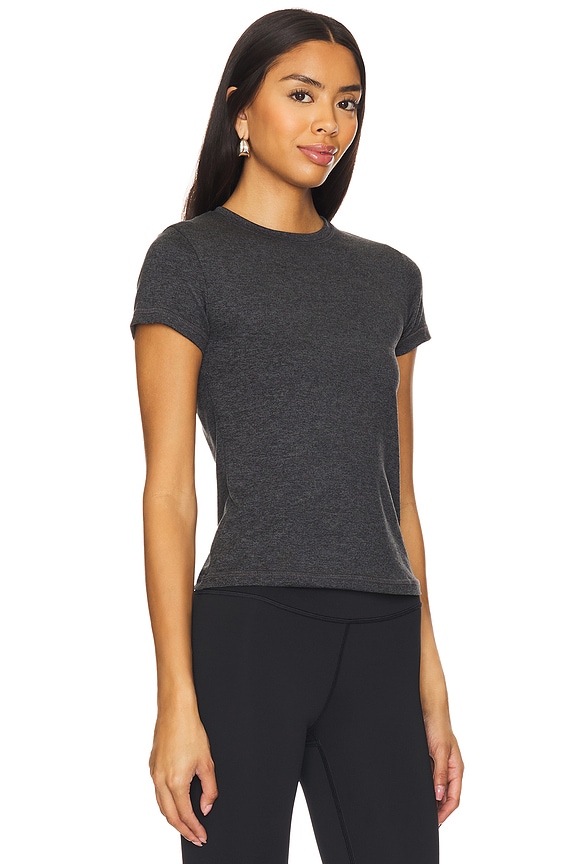 view 2 of 4 The Dax Tee in Charcoal Heather Grey