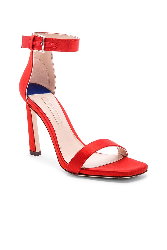 view 2 of 5 Square Nudist Heel in Vermillion