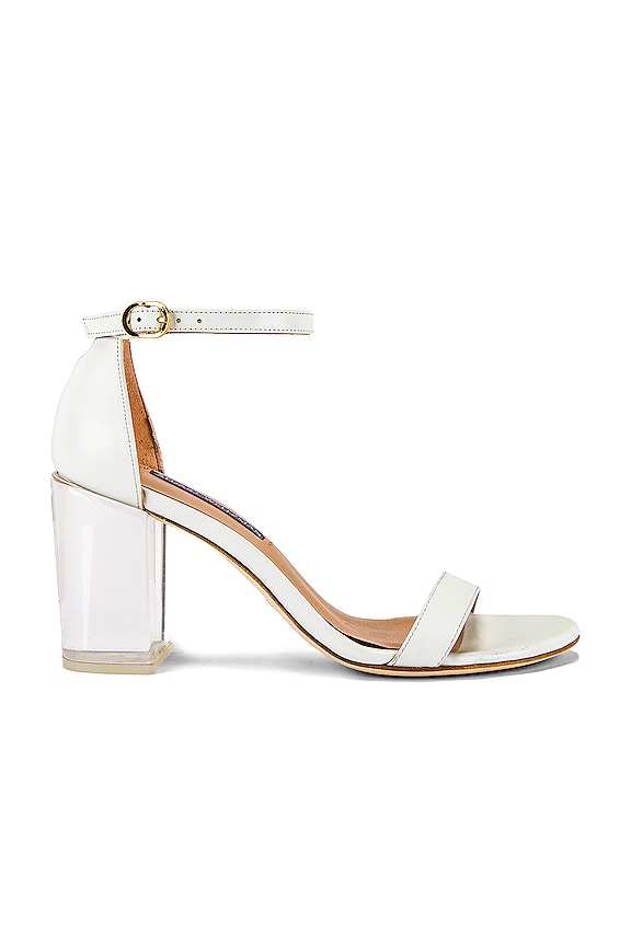 view 1 of 5 Nearly Nude Lucite Sandal in White