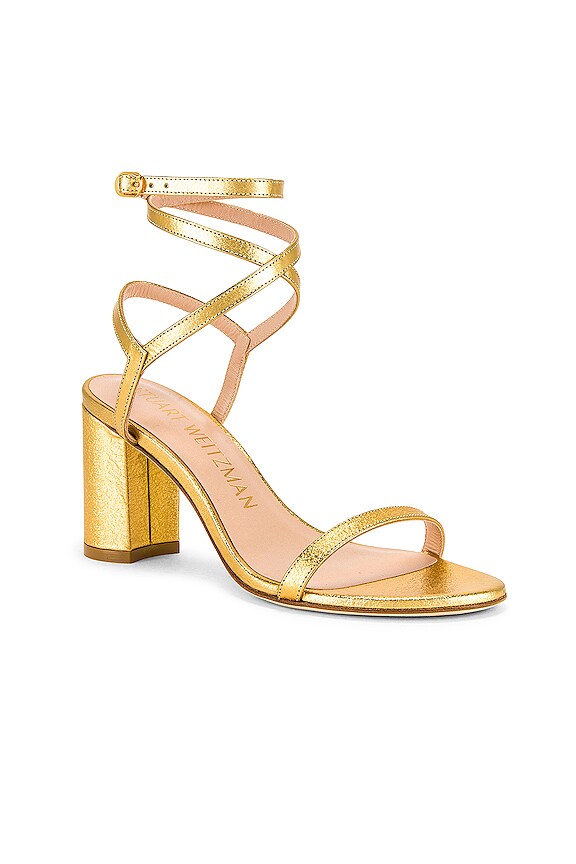 view 2 of 2 Merinda Block Heel in Gold