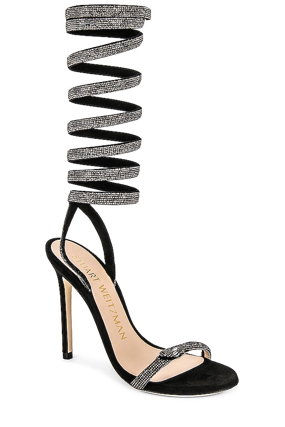 view 2 of 5 Lilith Crystal 110 Sandal in Black & Crystal