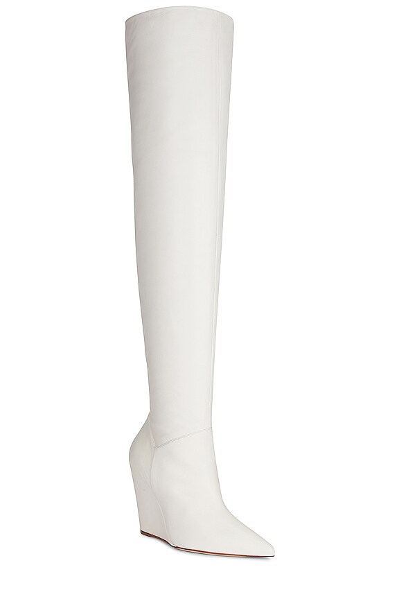 view 2 of 5 САПОГИ SALOON 100 WEDGE in Cream