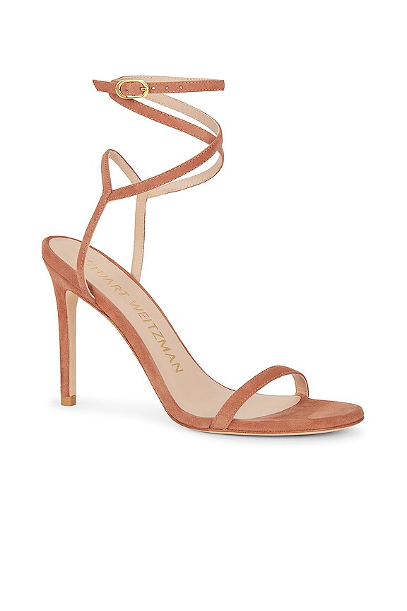 view 2 of 5 SANDALES BARLEYNUDE 100 WRAP in Cappuccino Suede