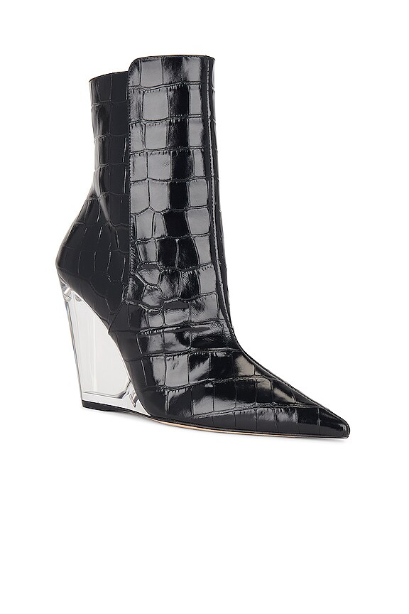 view 2 of 5 BOTÍN LUCITE 100 WEDGE in Black Croc