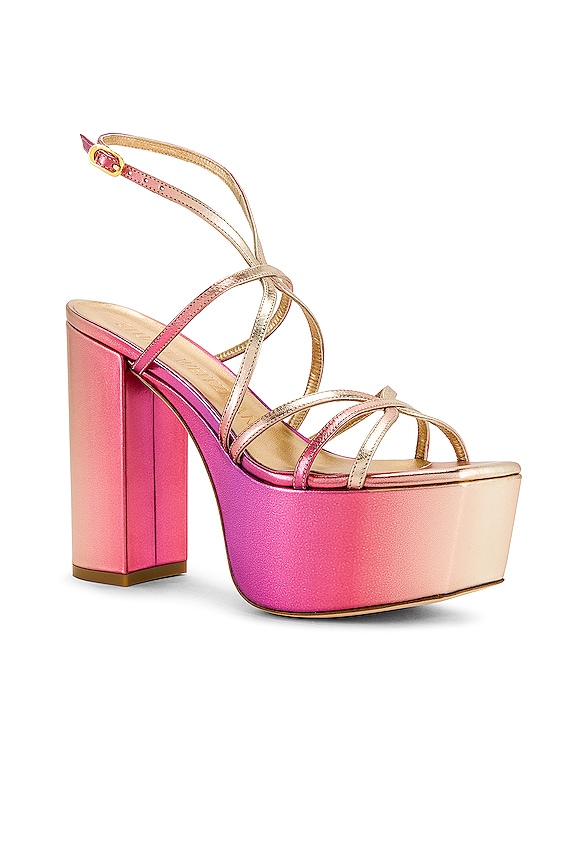view 2 of 5 Barelythere Squarehigh Platform Sandal in Hot Pink Multi