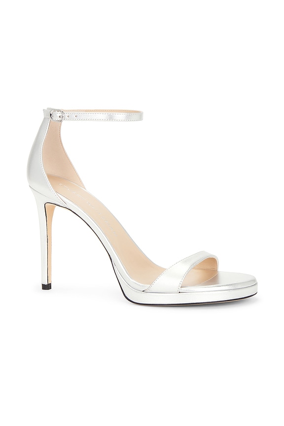 view 2 of 5 Nudist Platform Sandal in Silver