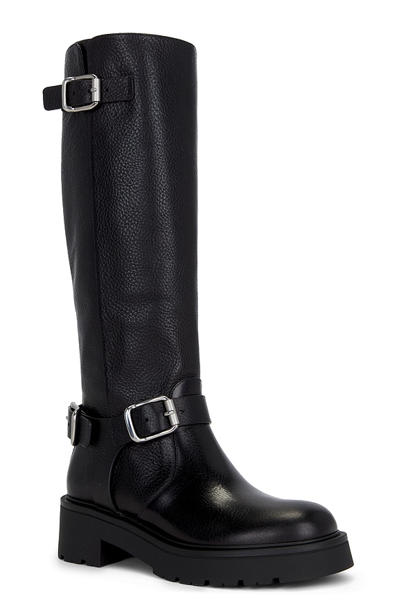 view 2 of 5 Ren Moto Boot in Black Leather