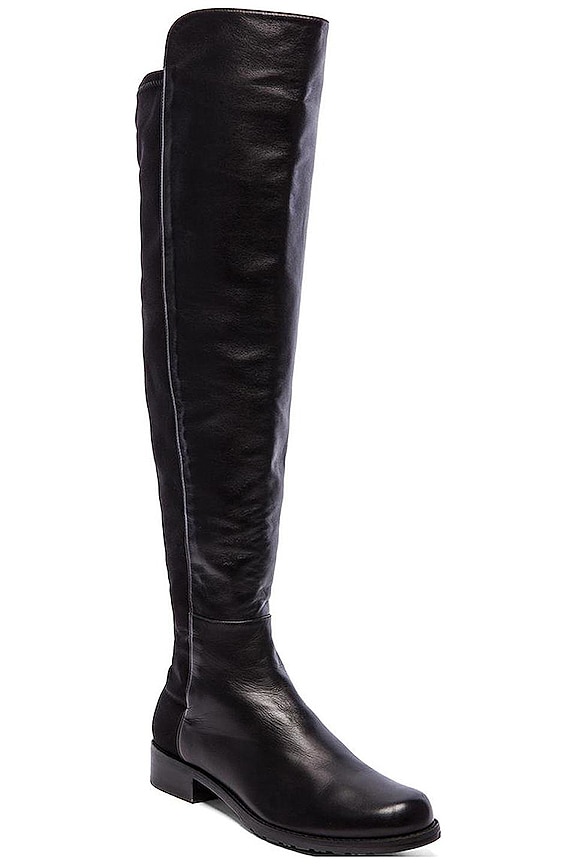 view 2 of 5 5050 Stretch Leather Boot in Black