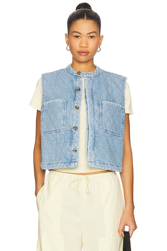 view 1 of 5 GILET QUILTED PABLO in Summer Sky