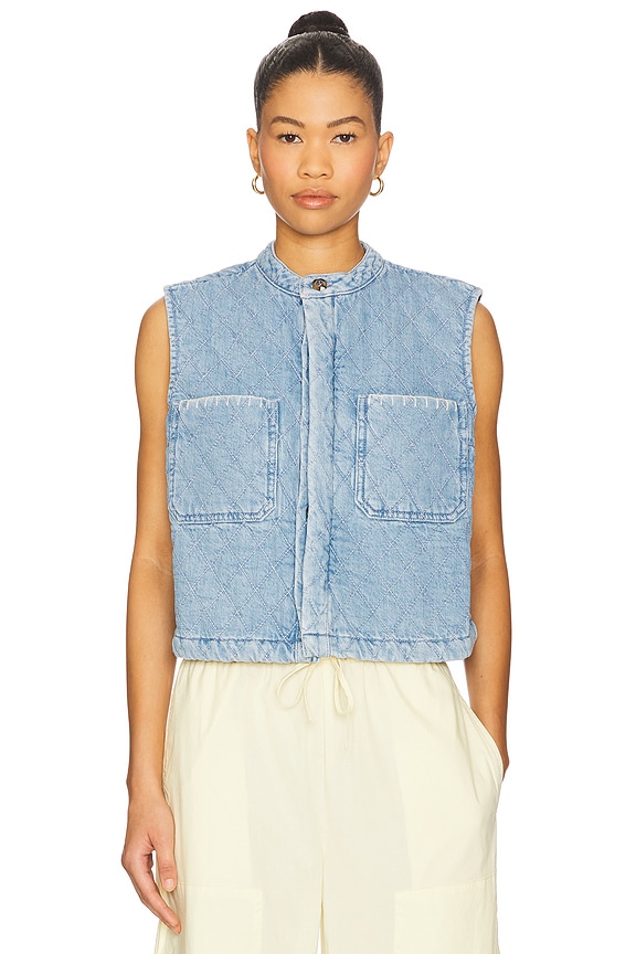 view 2 of 5 GILET QUILTED PABLO in Summer Sky