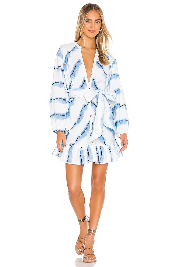 view 1 of 3 ROBE COURTE ESTELLE in Ivory Blue