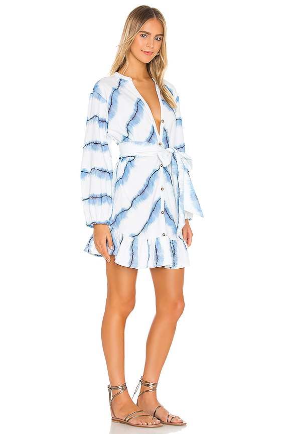 view 2 of 3 ROBE COURTE ESTELLE in Ivory Blue