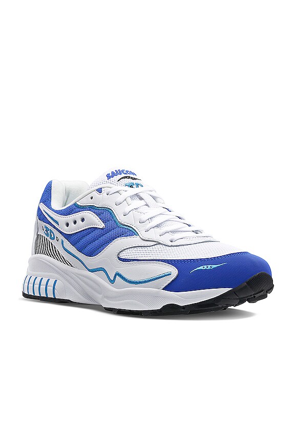 view 2 of 5 3D Grid Hurricane in White & Royal