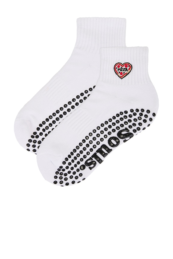 view 2 of 4 Pizza Sock in White