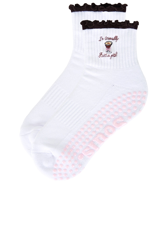 view 2 of 4 I'm Literally Just A Girl Crew Socks in White