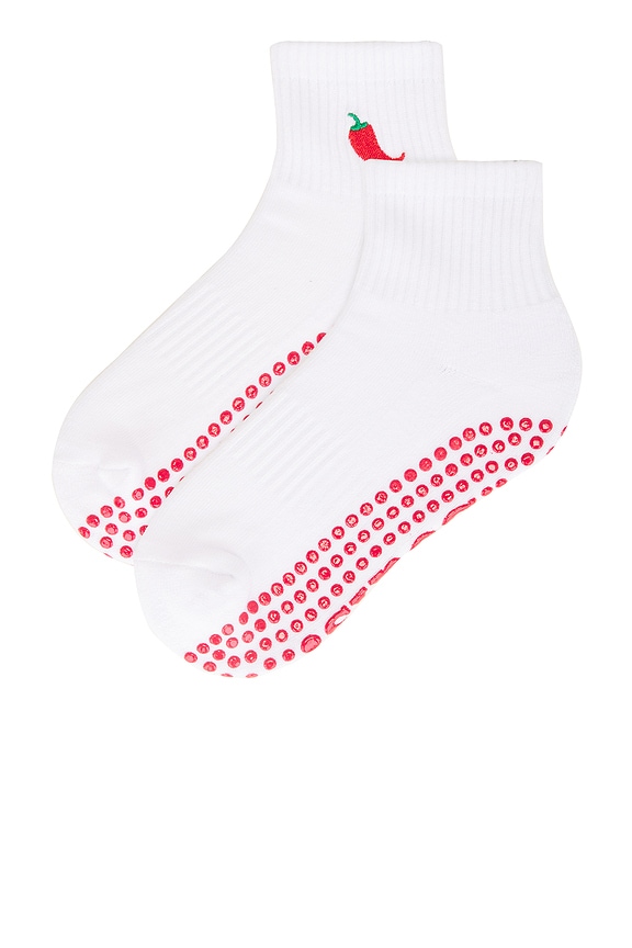 view 2 of 4 Spicy Grip Socks in White