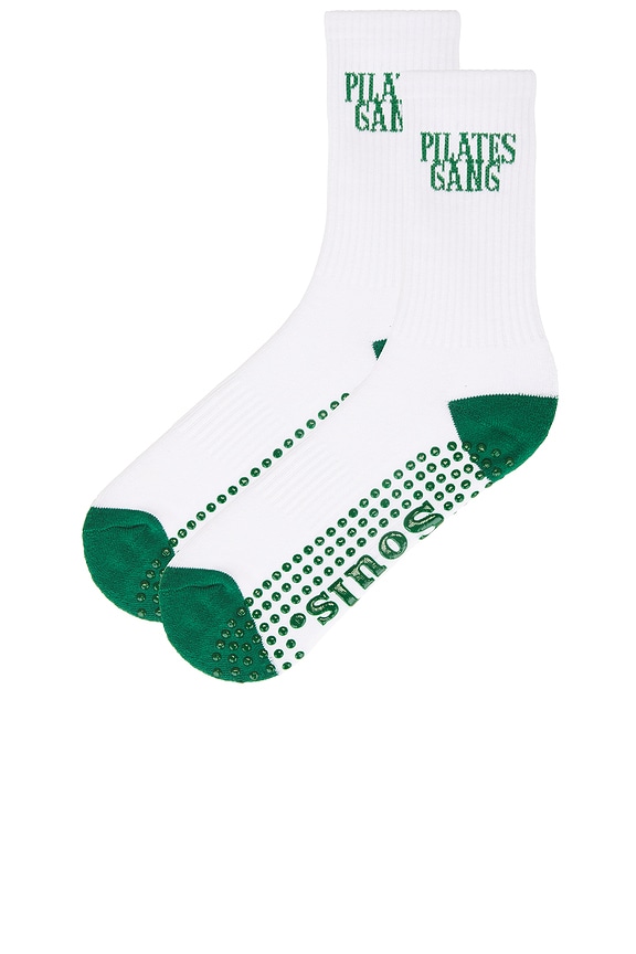 view 2 of 4 Pilates Gang Grip Socks in White