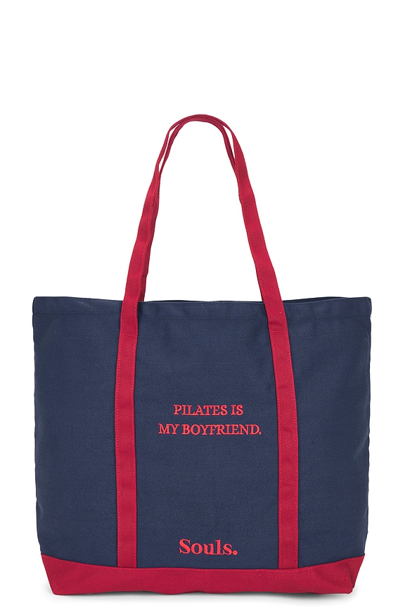 view 1 of 4 SAC FOURRE-TOUT PILATES IS MY BOYFRIEND in Navy Blue & Burgundy