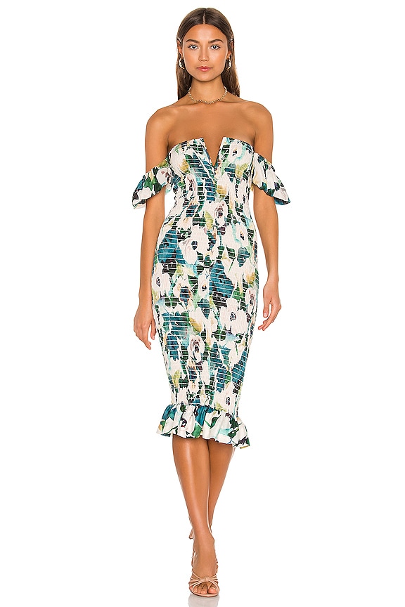 view 1 of 3 Bardot Midi Dress in Waterlily