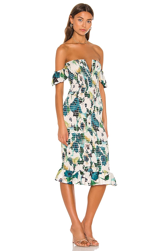 view 2 of 3 Bardot Midi Dress in Waterlily