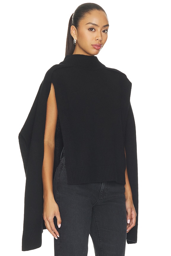 view 2 of 4 Noa Wool Cape Sweater in Black