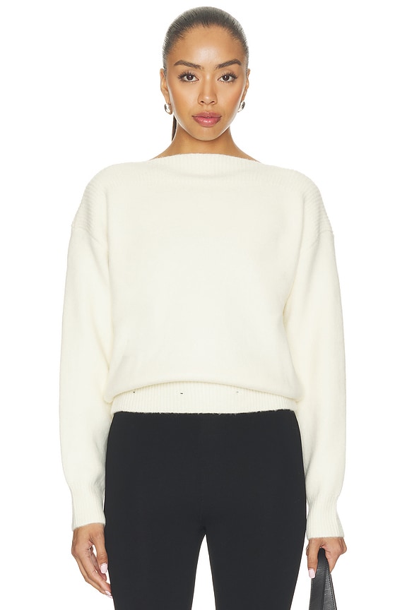 view 2 of 5 Corinth Peplum Sweater in Ivory