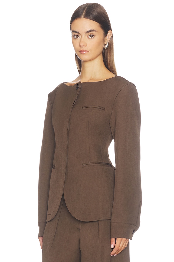 view 2 of 4 Matteo Cinched Blazer in Brown