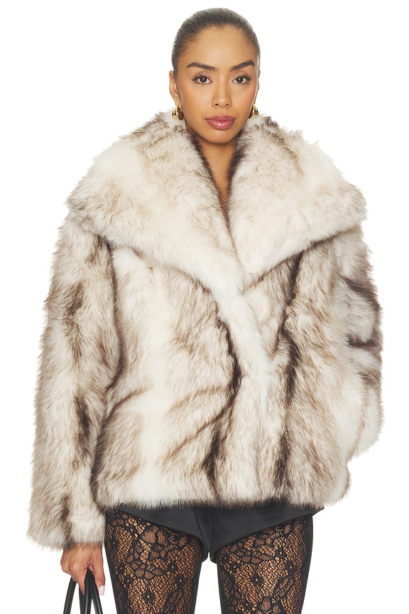 view 2 of 5 Harper Faux Fur Jacket in Ivory