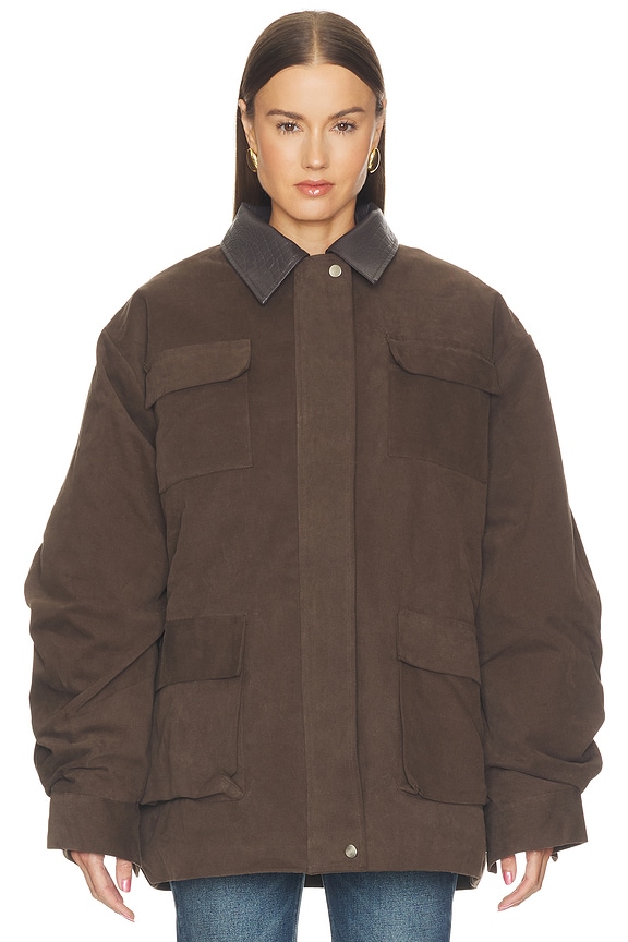 view 2 of 5 Baia Fleece Barn Jacket in Brown