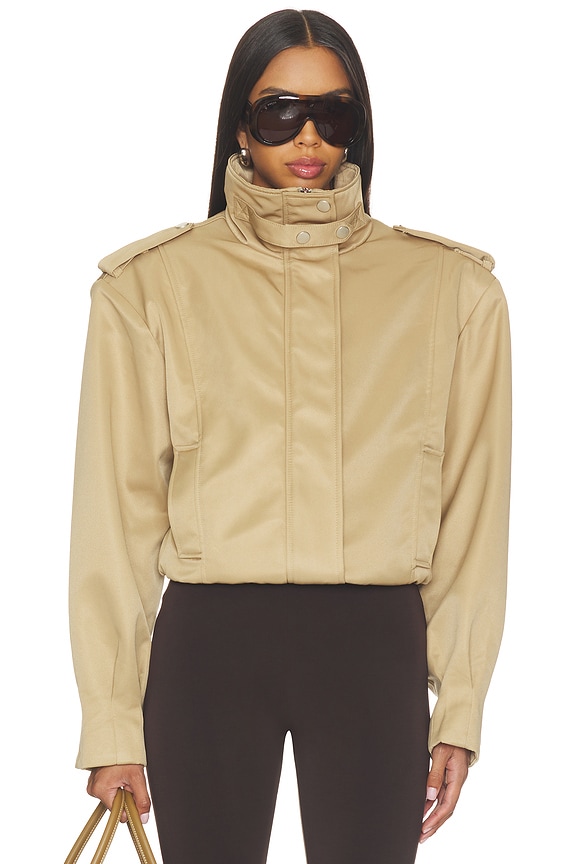 view 2 of 5 Barlow Flight Bomber Jacket in Beige