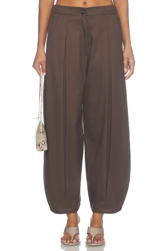 view 2 of 7 PANTALÓN CON TRABILLA MIKA  in Brown