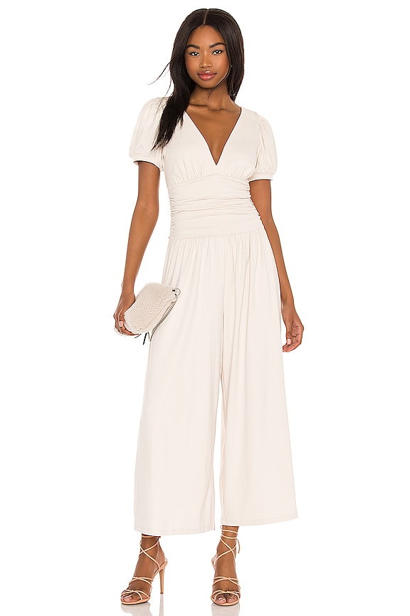view 1 of 4 Gathered Jumpsuit in Blanched Almond