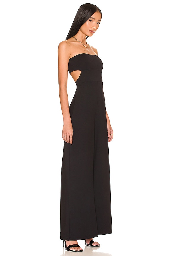 view 2 of 3 Open Back Jumpsuit in Black