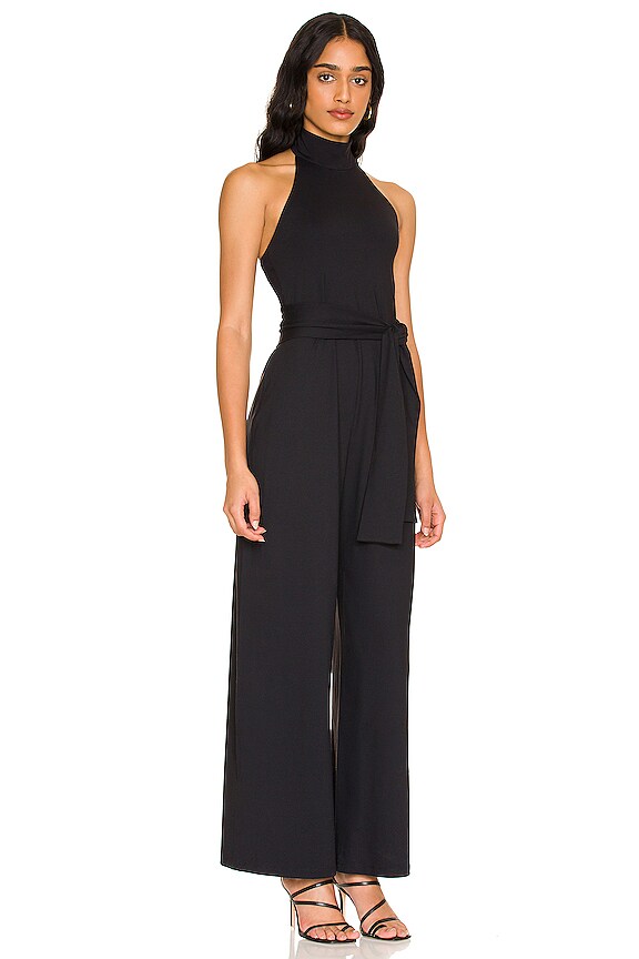 view 2 of 3 Mock Neck Jumpsuit in Black
