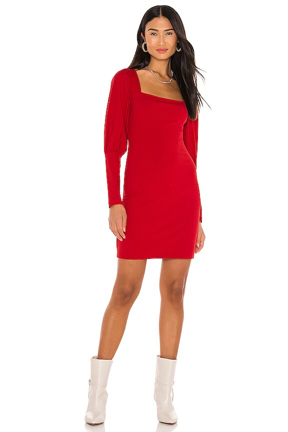 view 1 of 3 ROBE COURTE PUFF in Perfect Red