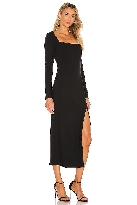 view 2 of 3 VESTIDO MIDI SQUARE in Black