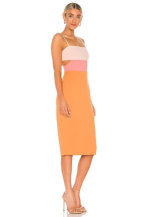 view 2 of 3 Strap Color Block Dress in Creamsicle