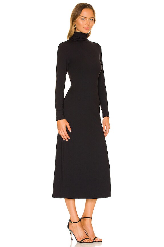 view 2 of 3 Turtleneck Slit Dress in Black