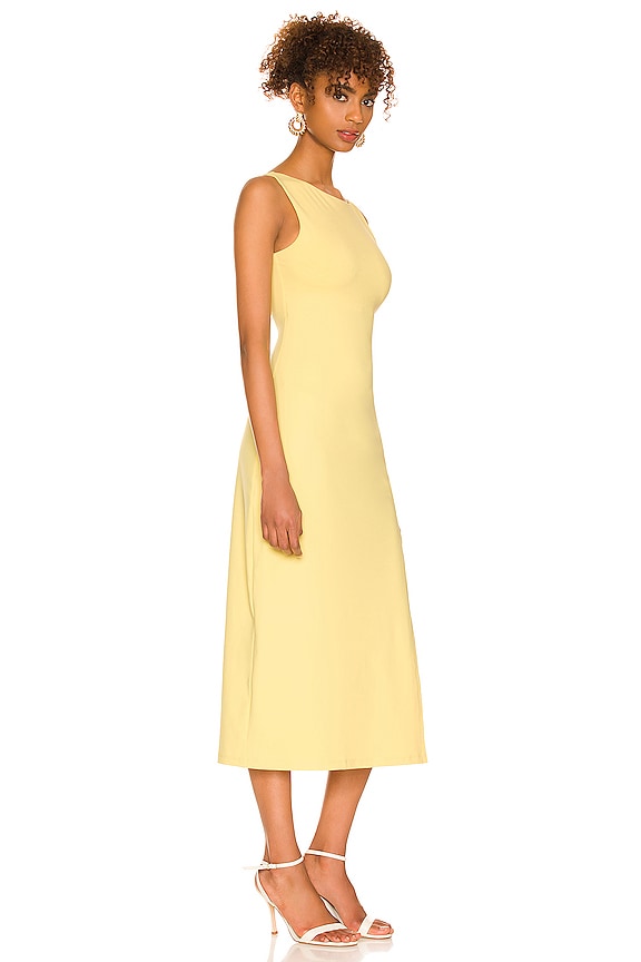view 2 of 3 Crew Slit Sleeveless Dress in Lemon Zest