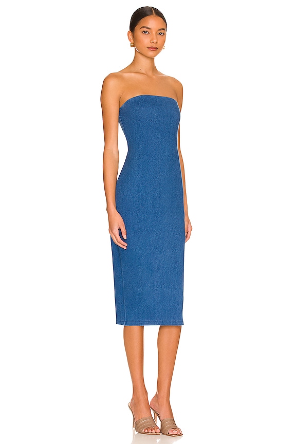 view 2 of 3 ミディ丈ドレス in Light Denim