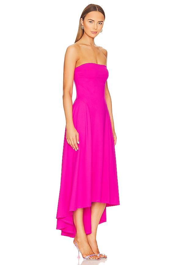 view 2 of 3 High Low Strapless Dress in Pink Glo