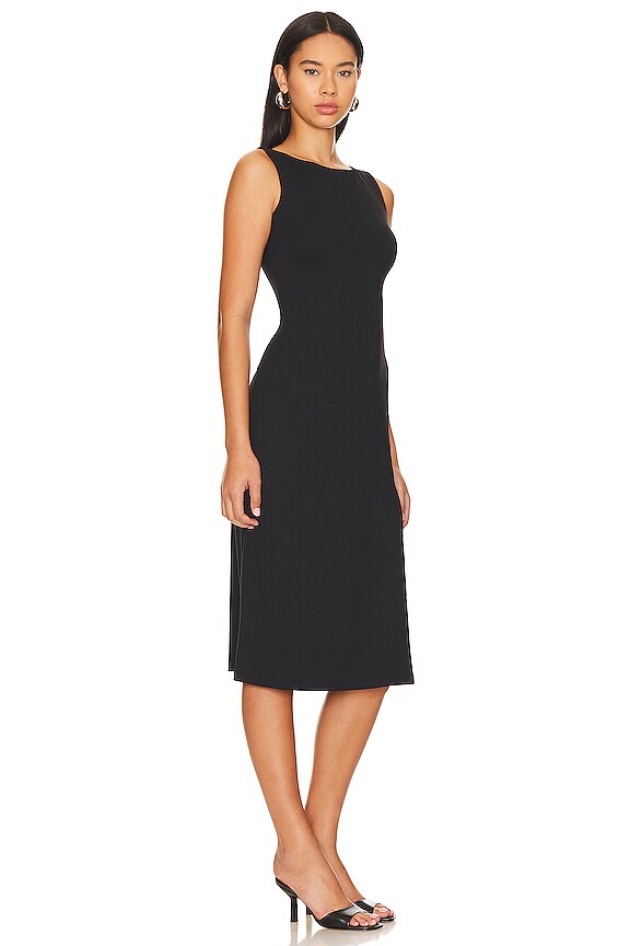 view 2 of 3 High Slit Sleeveless Dress in Black