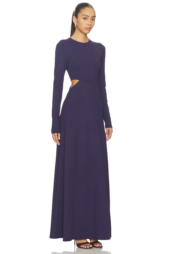 view 2 of 4 Crew Side Slit Occasion Dress in Eggplant