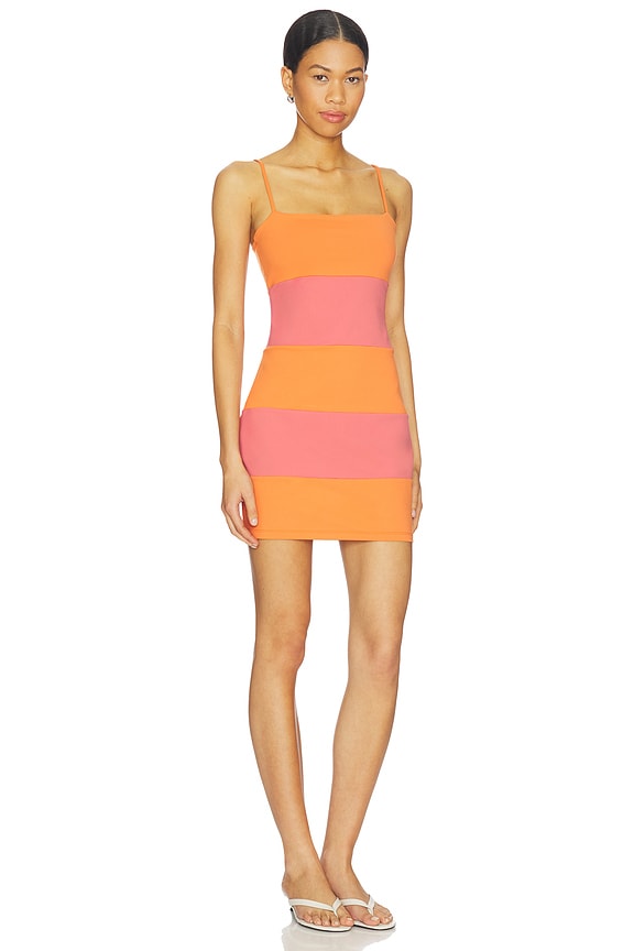 view 2 of 3 ROBE STRING COLORBLOCK MINI in Apricot & Rosa