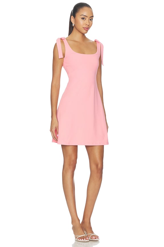 view 2 of 3 Tie Strap A-line Dress in Pink Icing