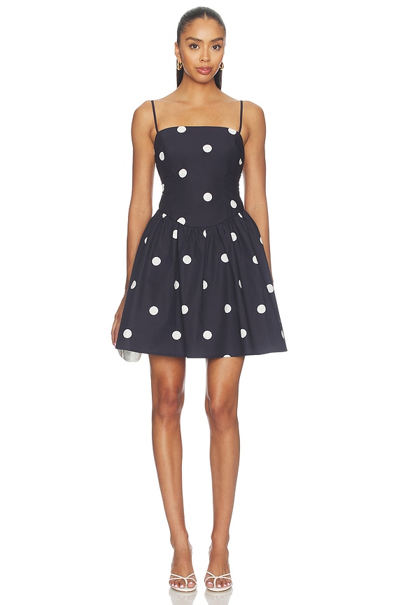 view 1 of 3 Polka Dot Tie Back Dress in Midnight & Sugar